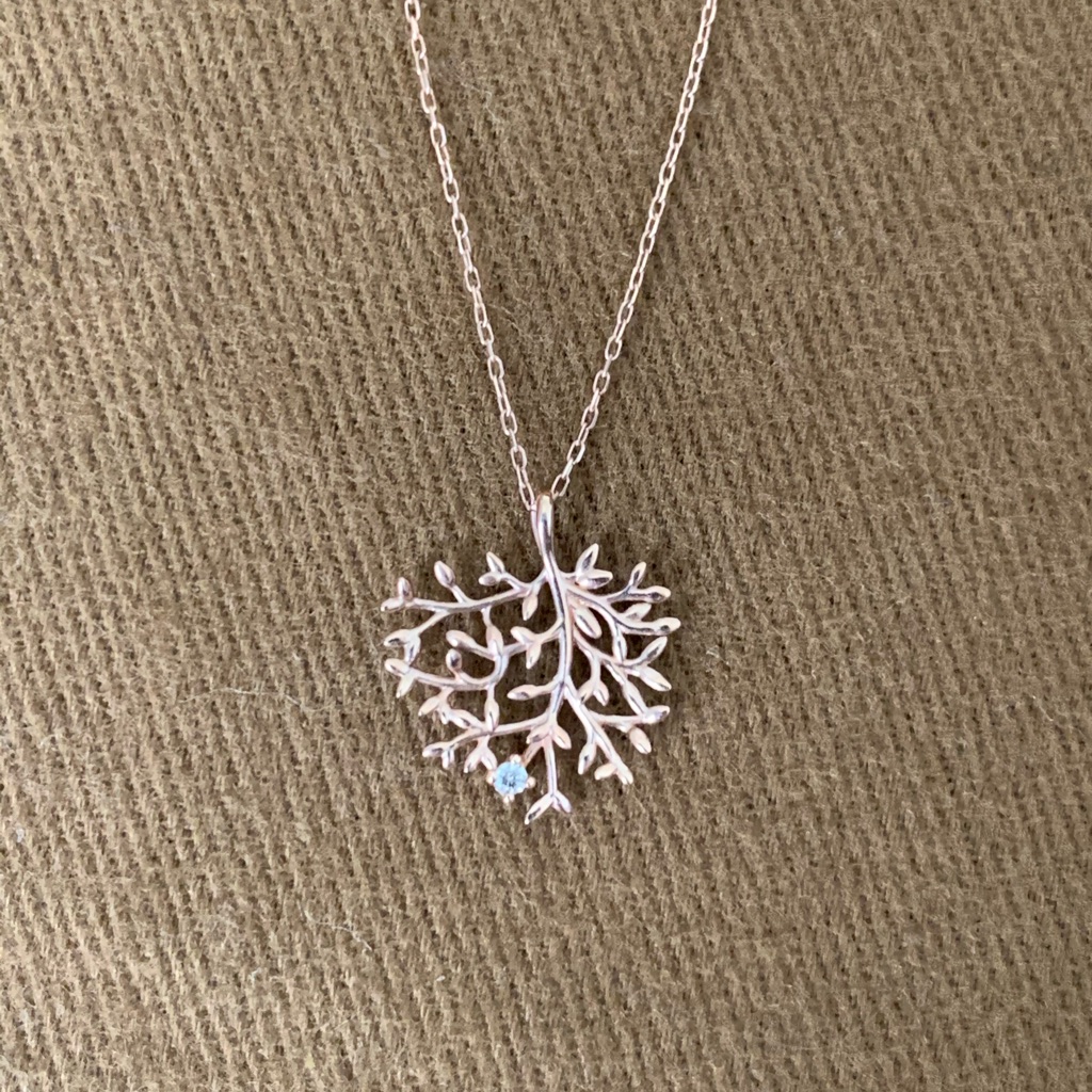 Solid 10k Gold Necklace Tree